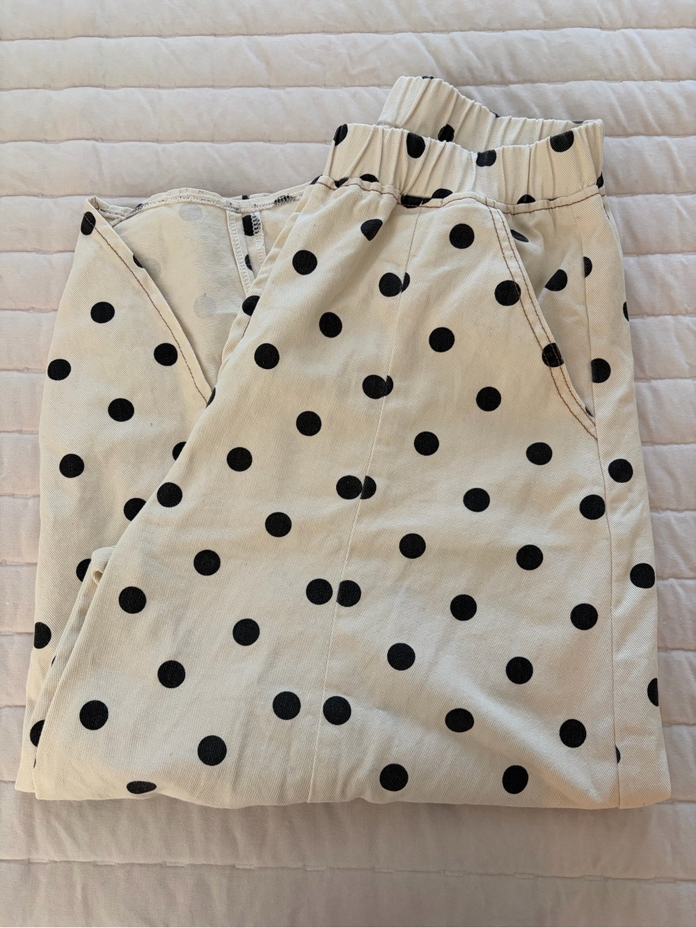 Polka Dot Denim Jeans - Picture 3 of 7